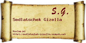 Sedlatschek Gizella névjegykártya