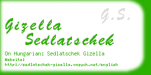 gizella sedlatschek business card